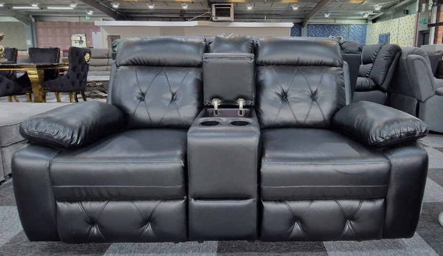 Parada Leather Recliner Sofa 3+2 Seater with Cup Holders & Built-In Storage