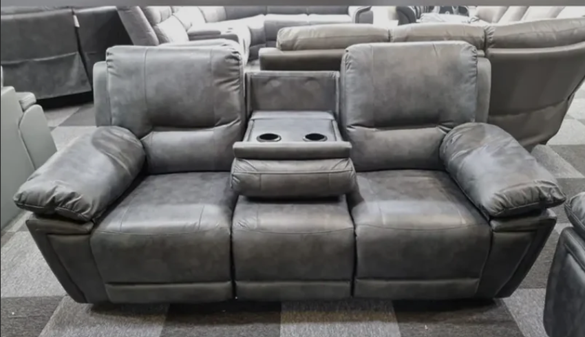 Sara Leather Electric Recliner 3+2 Seater Sofa Set with LED Lights, USB Ports and Cup Holders