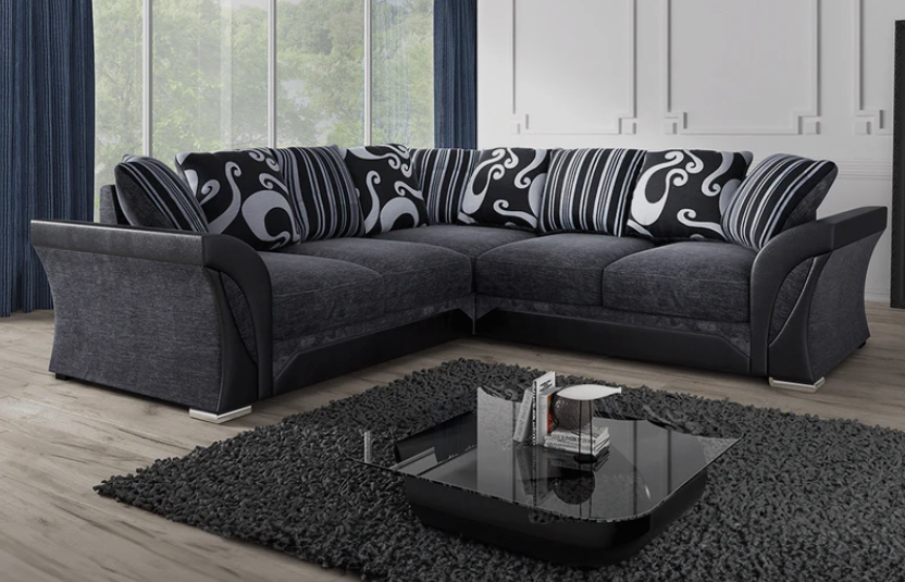Shannon Corner Sofa in Chenille Fabric