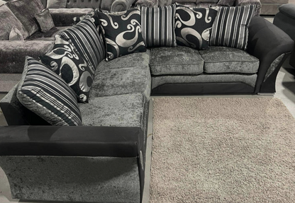 Shannon Corner Sofa in Chenille Fabric
