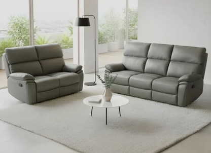 Valencia 3 & 2 Seater Manual Recliner Sofa Set with Bluetooth Speakers and Cup Holders