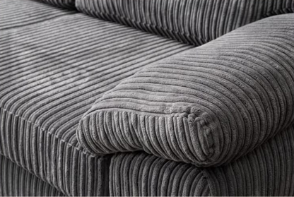 Alfie Jumbo Cord Corner Sofa, Available as Left or Right-Hand Configuration