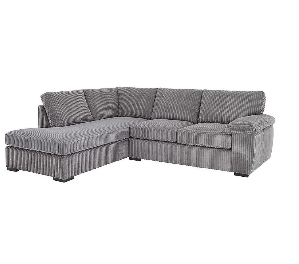 Alfie Jumbo Cord Corner Sofa, Available as Left or Right-Hand Configuration