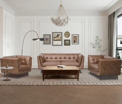 Allora 3, 2 & 1-Seater Faux Leather Sofa Collection