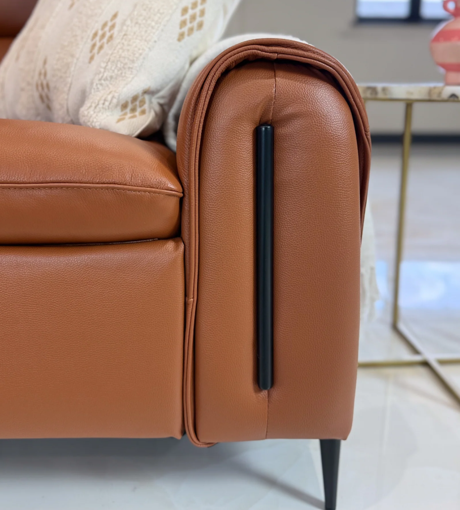 Atlas Electric Recliner Leather Corner Sofa