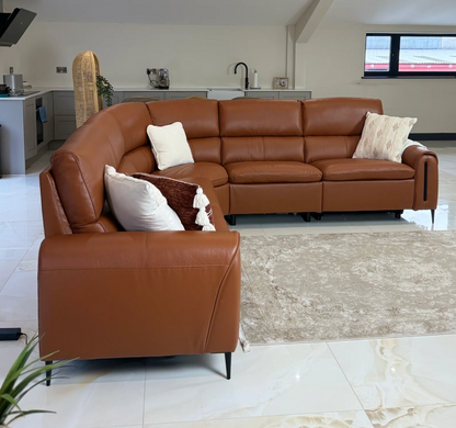 Atlas Electric Recliner Leather Corner Sofa