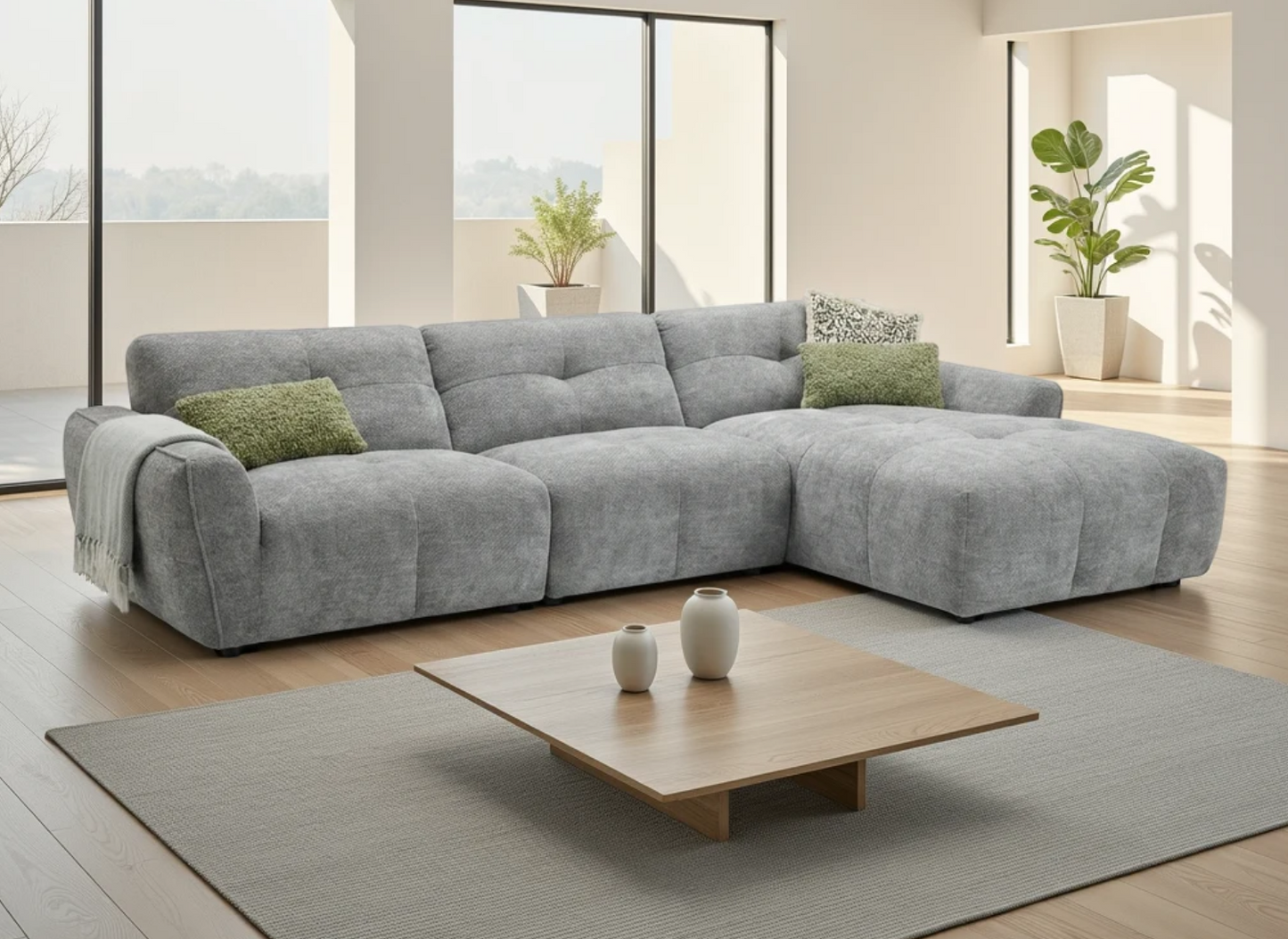 Oasis Bubble Chaise Lounge Sofa Collection - Right and Left-Hand Configuration