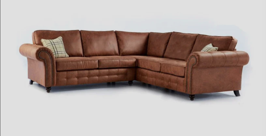 Oakland Faux Leather Corner Sofa