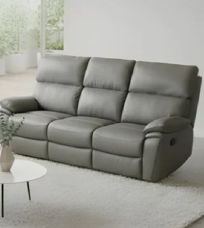 Valencia 3 Seater Manual Recliner Sofa with Bluetooth Speakers and Cup Holders