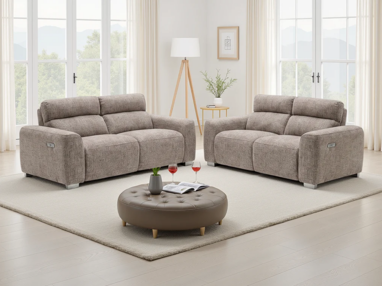 Rhegan 3 & 2-Seater Electric Recliner Sofa