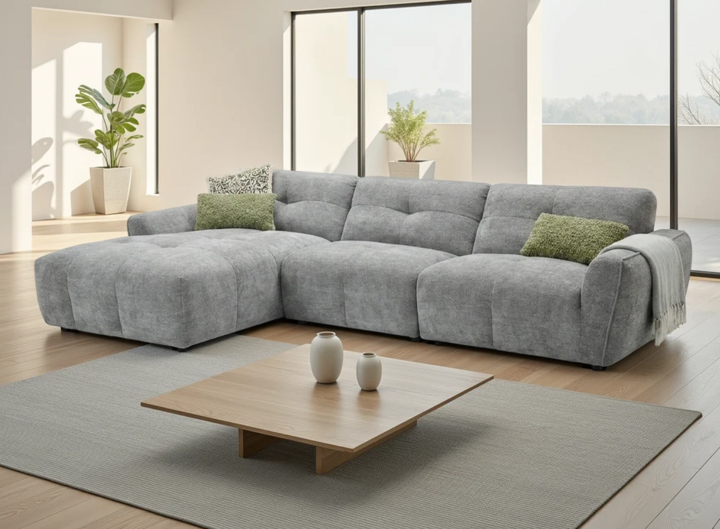 Oasis Bubble Chaise Lounge Sofa Collection - Right and Left-Hand Configuration