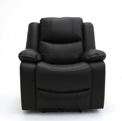 Harald Electric Recliner Black Faux Leather Armchair with USB-C Charging