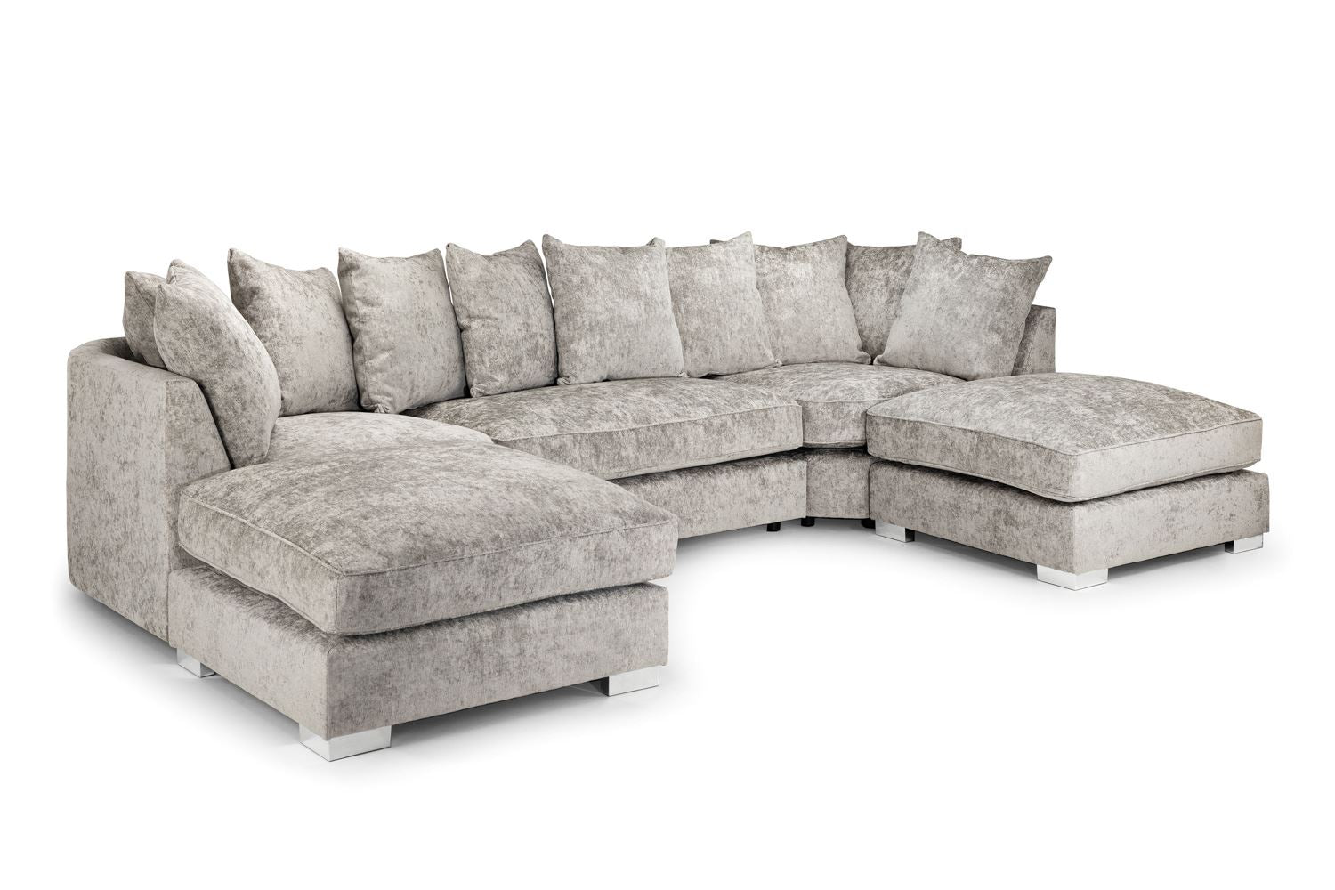 Bishop Scatterback Truffle U-Shape Corner Sofa - Spacious, Foam-Filled Comfort