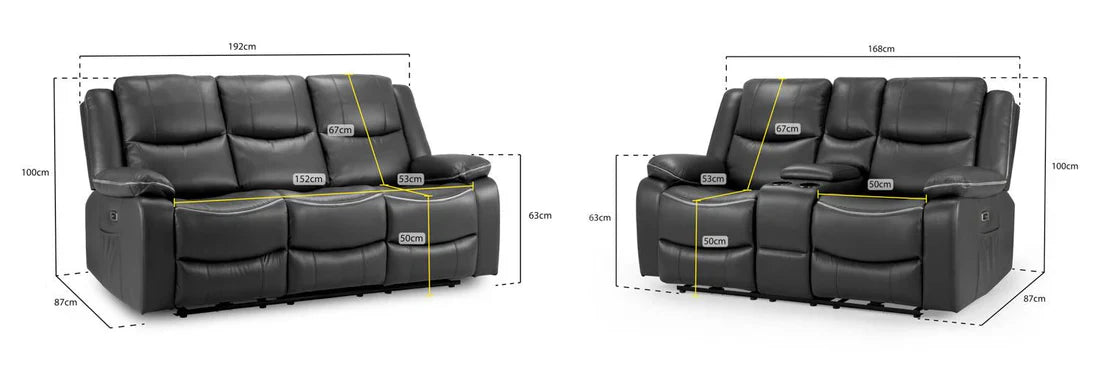 Harald  Electric Recliner Sofa Set: Luxurious 3+2 Seater for Ultimate Comfort