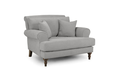Luxurious Grey Fabric Armchair - Summer Sofa Collection - Timeless English Design