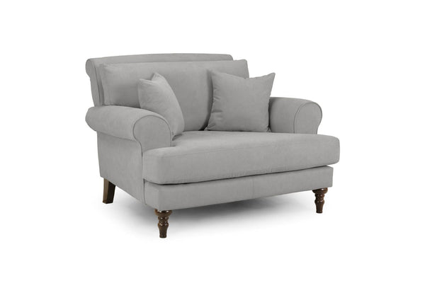 Luxurious Grey Fabric Armchair - Summer Sofa Collection - Timeless English Design