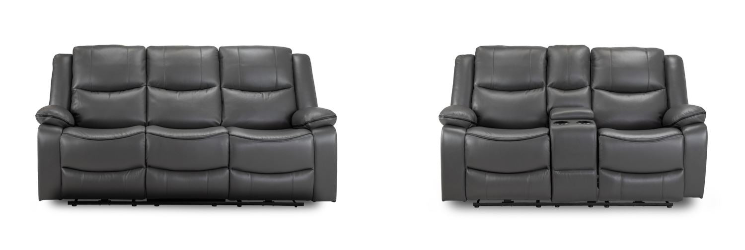 Harald Grey Electric Recliner Sofa Set: Luxurious 3+2 Seater for Ultimate Comfort