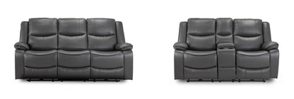 Harald Grey Electric Recliner Sofa Set: Luxurious 3+2 Seater for Ultimate Comfort