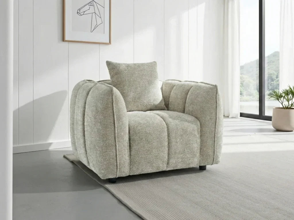 Venice Fabric Armchair Sofa with Plush Comfort Design