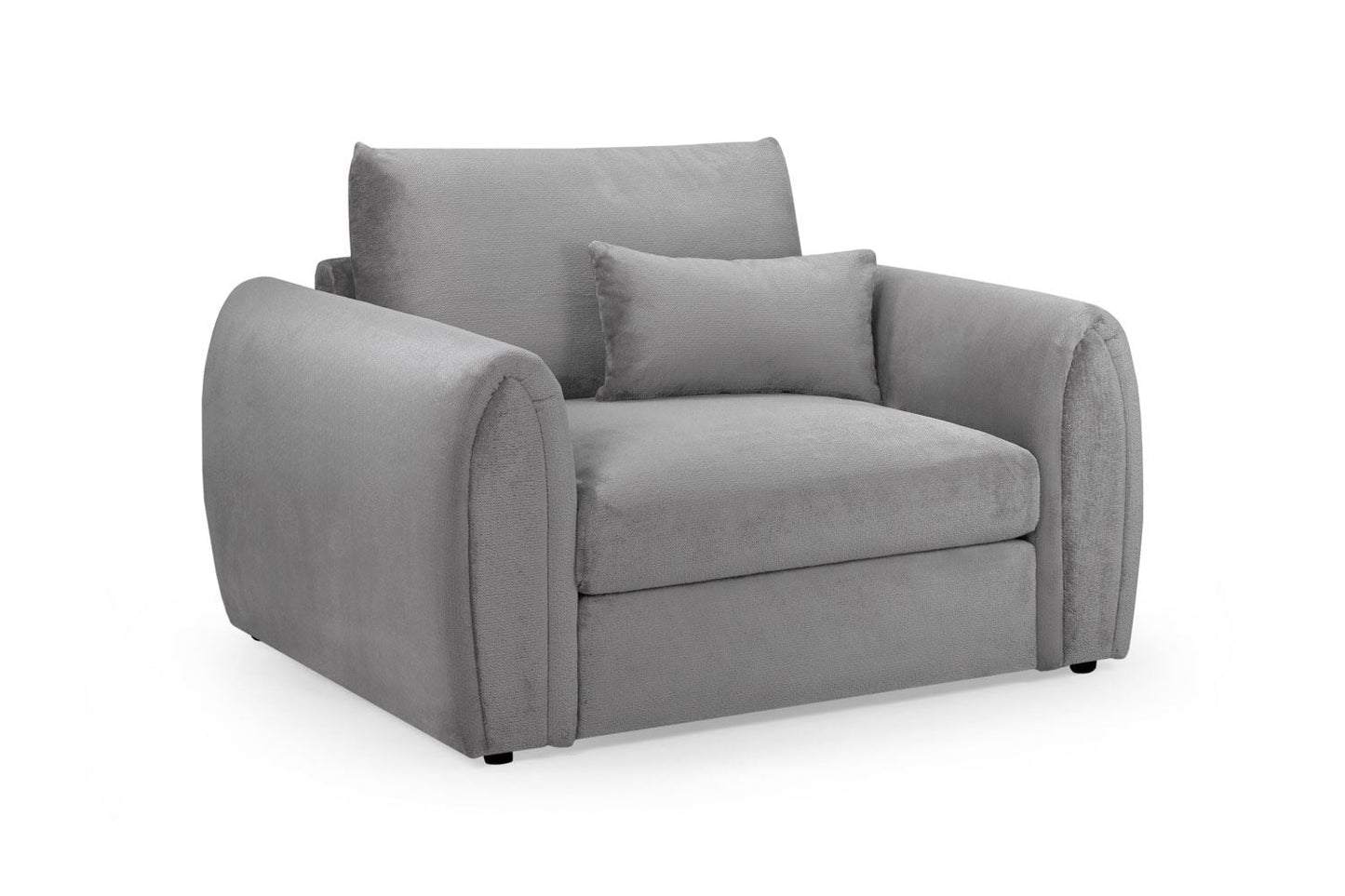 Mirabel Plush Grey Velvet Armchair: Luxurious Comfort for Modern Living Spaces