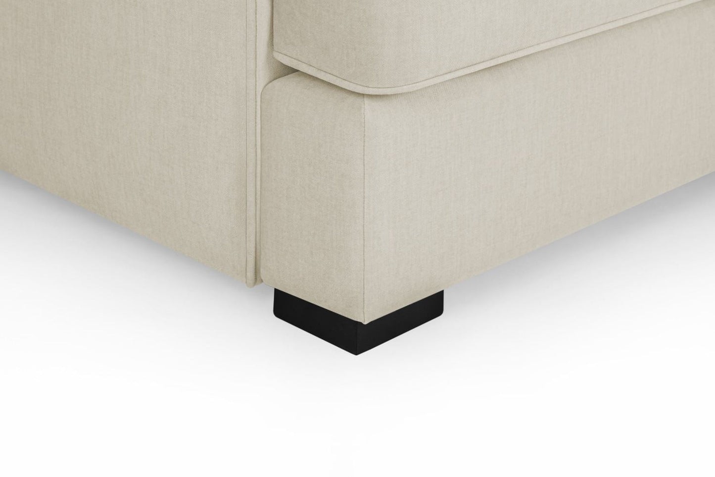 Comfortable Funk Beige Fabric Universal Corner Sofa with Foam-Filled Cushions