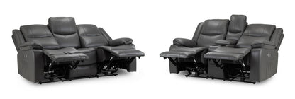 Harald Grey Electric Recliner Sofa Set: Luxurious 3+2 Seater for Ultimate Comfort