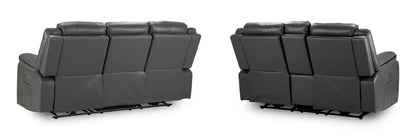 Harald Grey Electric Recliner Sofa Set: Luxurious 3+2 Seater for Ultimate Comfort