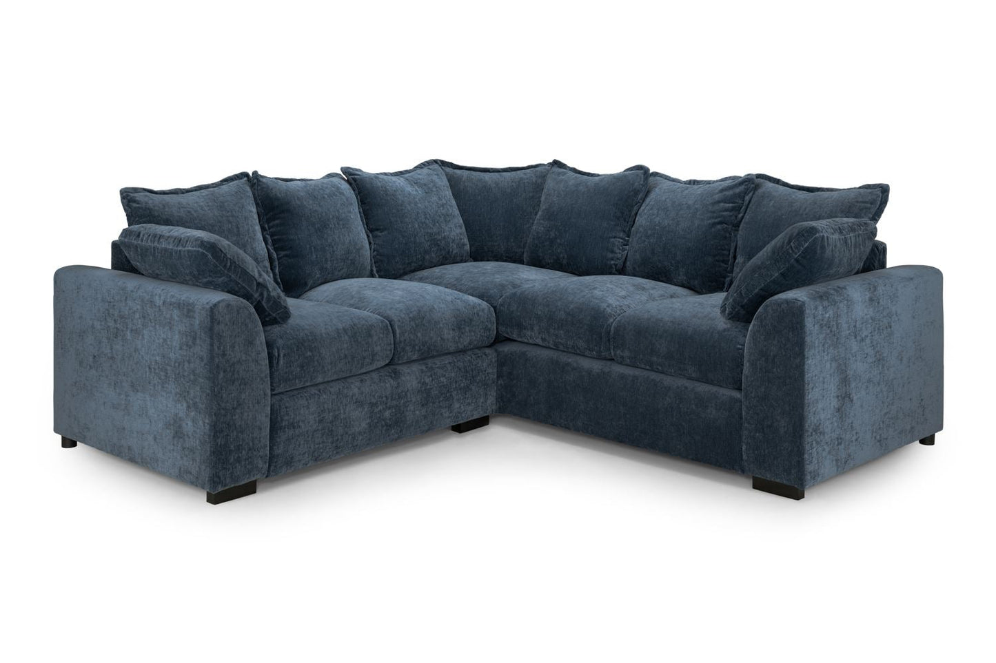 Colbee Large Blue Corner Sofa: Comfortable, Removable Covers, Navy Polyester Upholstery