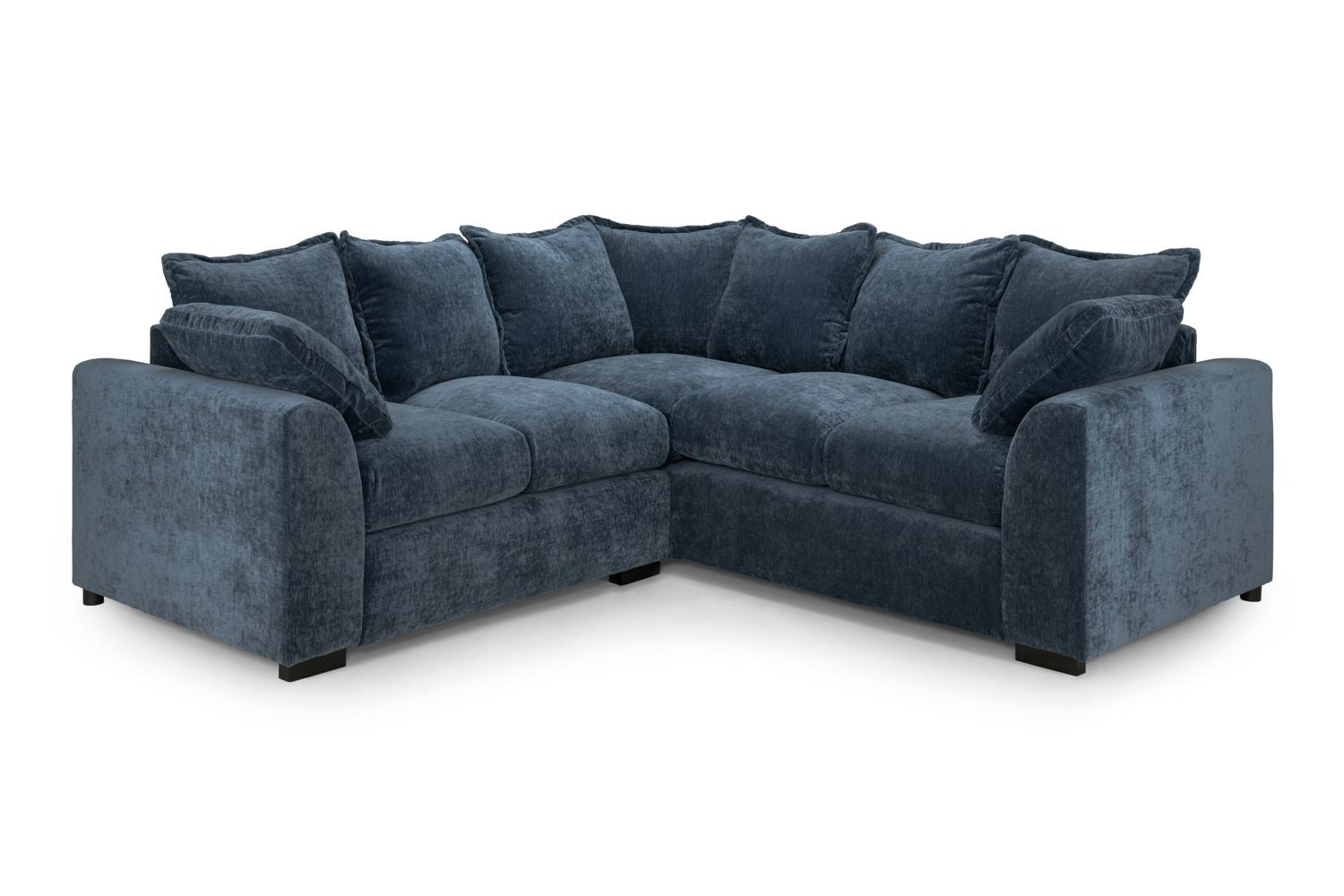 Colbee Large Blue Corner Sofa: Comfortable, Removable Covers, Navy Polyester Upholstery