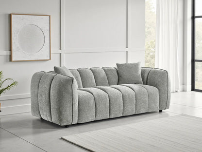 Venice Velvet 3-Seater Sofa - Tufted Design, Deep Cushions