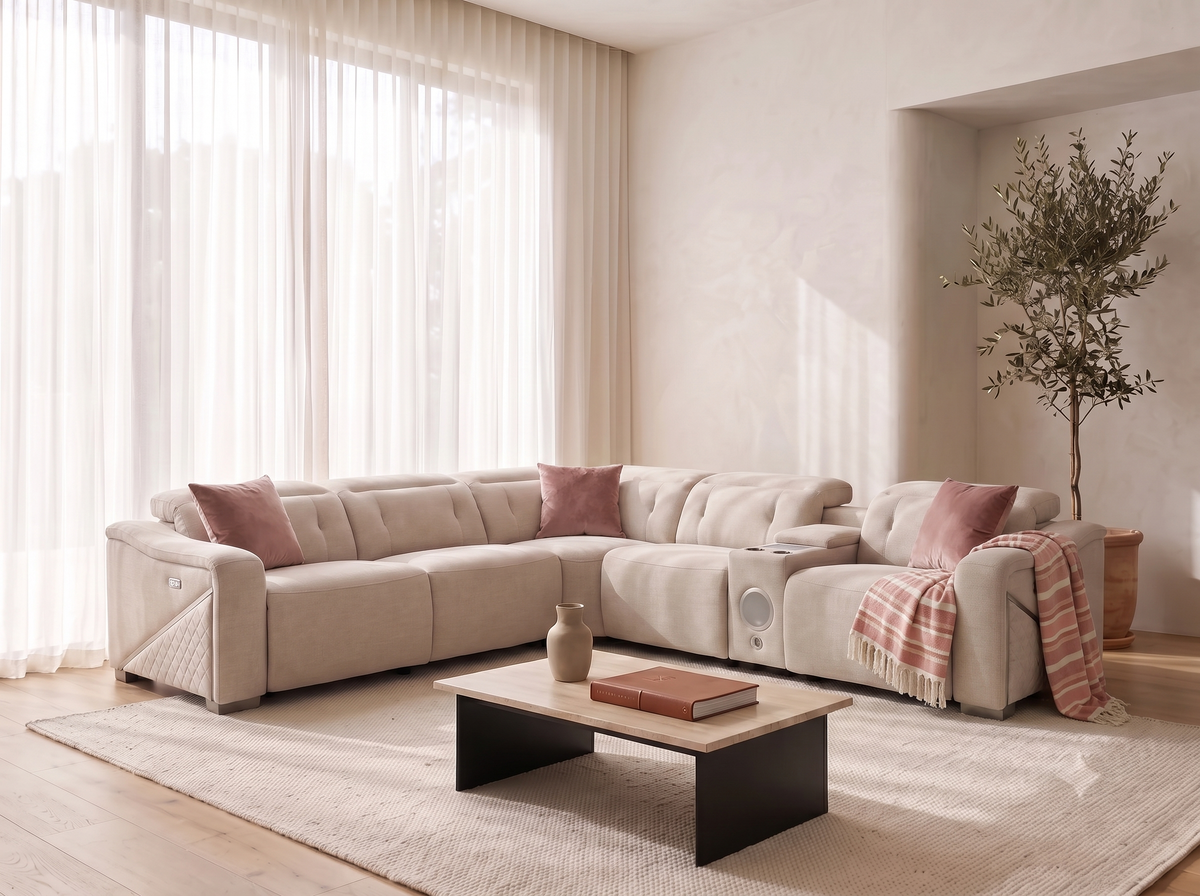 Ohio Modular Electric Recliner Sofa Large Corner