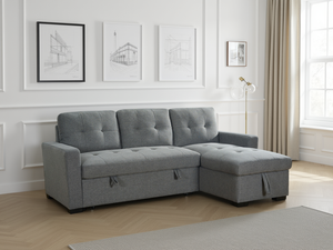 Alder Grey Universal Corner Sofabed: Stylish, Comfortable, Versatile, Space-Saving Design