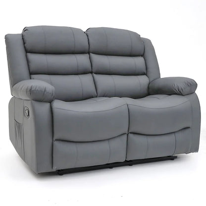 Roma 2-Seater Faux Leather Manual Recliner