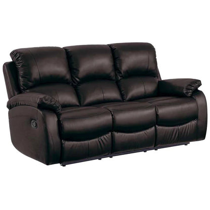 Roma 3-Seater Faux Leather Manual Recliner