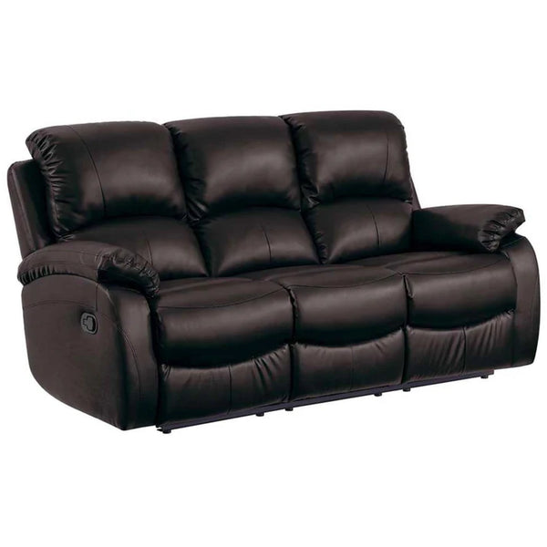 Roma 3-Seater Faux Leather Manual Recliner