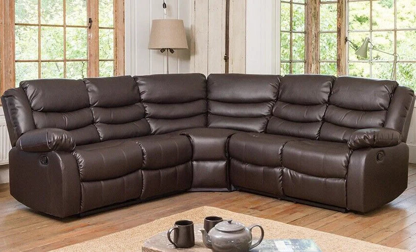Roma Corner Faux Leather Manual Recliner