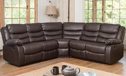 Roma Corner Faux Leather Manual Recliner