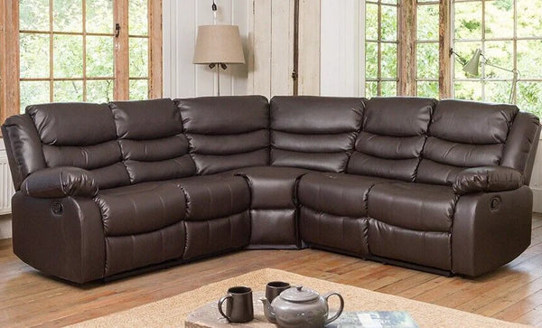Roma Corner Faux Leather Manual Recliner