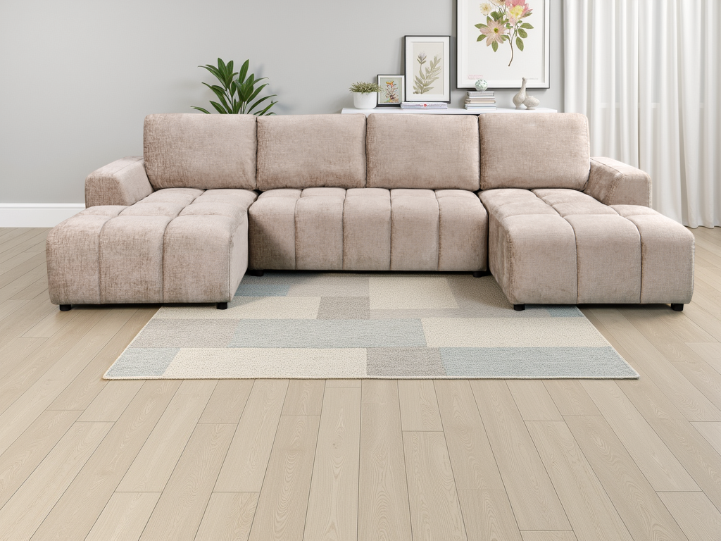 Shanghai Luxury U Shape Corner Sofabed