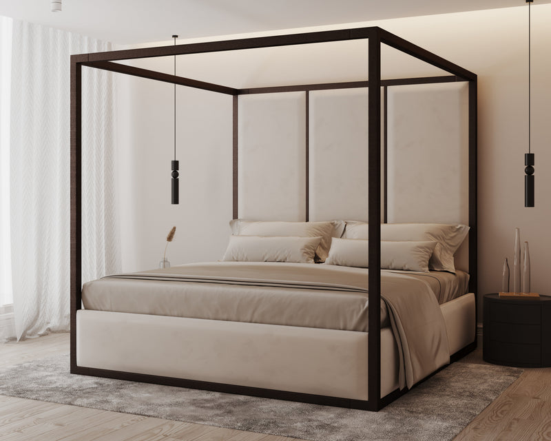 Chateau Onyx Four-Poster Metal Bed